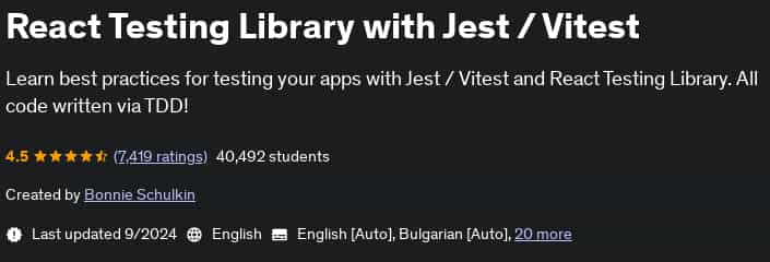 React Testing Library with Jest _ Vitest