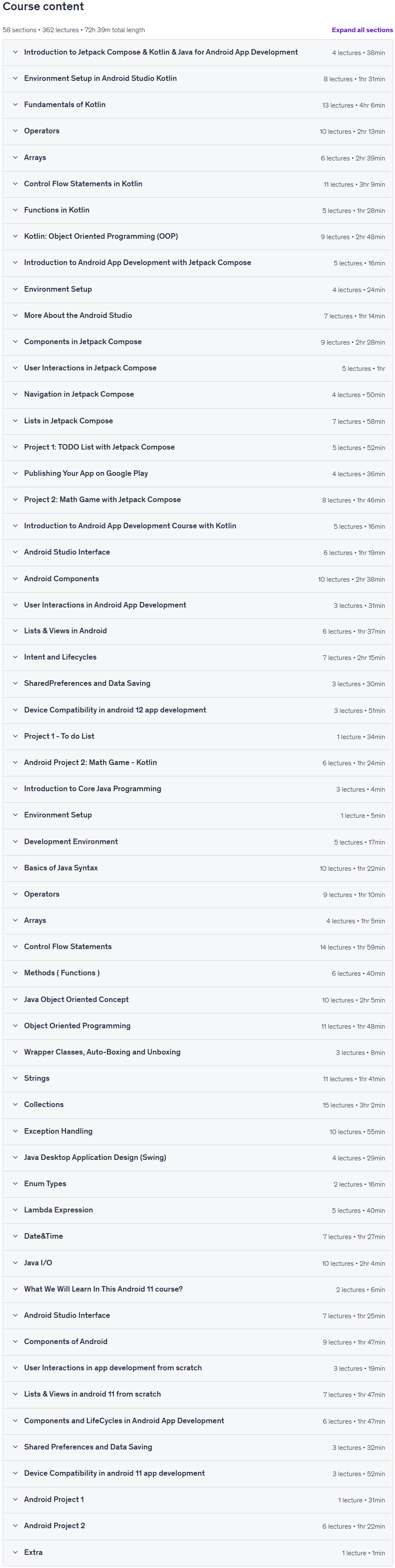 Jetpack Compose & Kotlin & Java for Android App Development