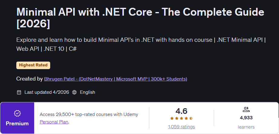 Minimal API with .NET Core - The Complete Guide [2026]
