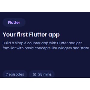 Your first Flutter app