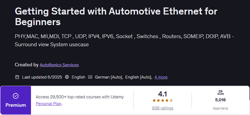 Getting Started with Automotive Ethernet for Beginners