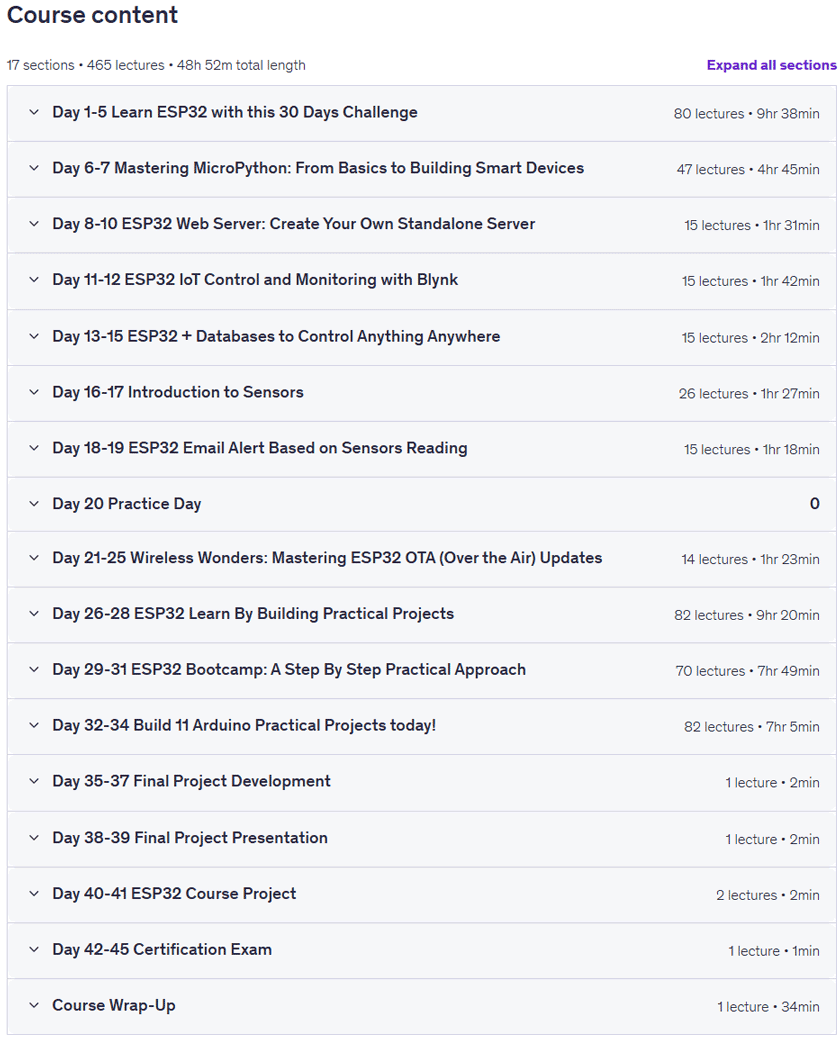 45-Day ESP32 Bootcamp