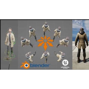 Complete game animators pipeline from Blender to engine
