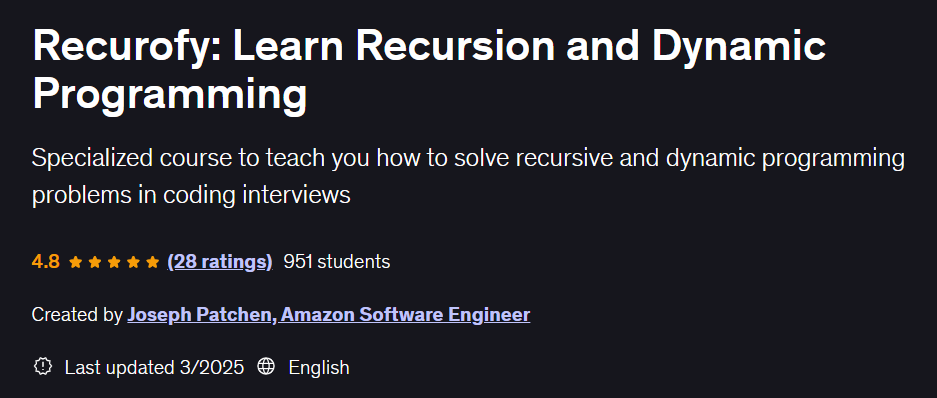 Recurofy: Learn Recursion and Dynamic Programming