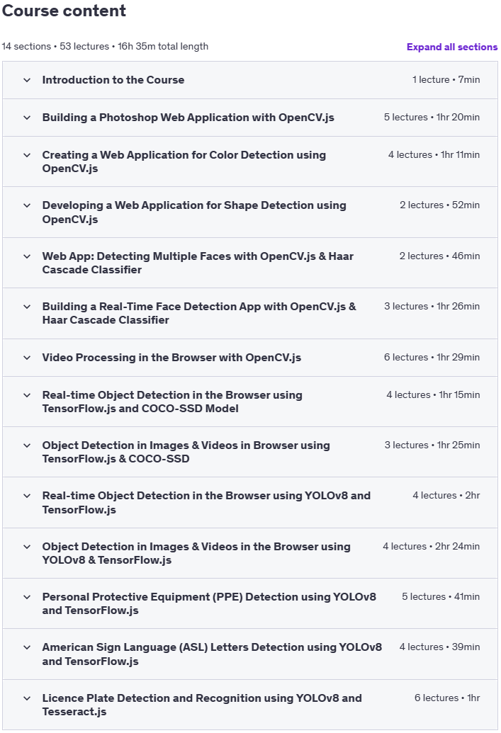 Computer Vision Web Development YOLOv8 and TensorFlow.js Content