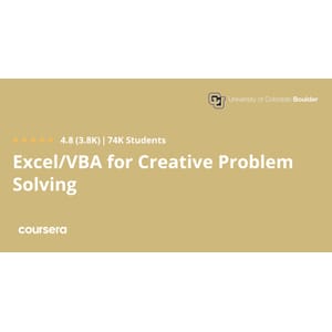 Excel_VBA for Creative Problem Solving Specialization