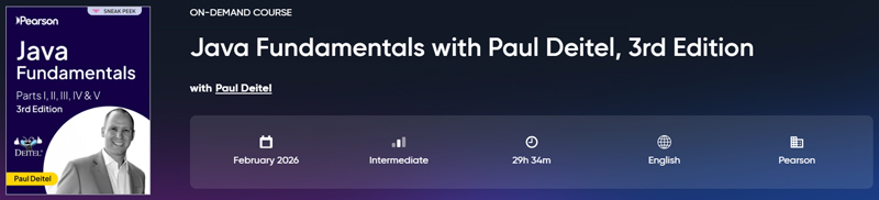 Java Fundamentals with Paul Deitel, 3rd Edition