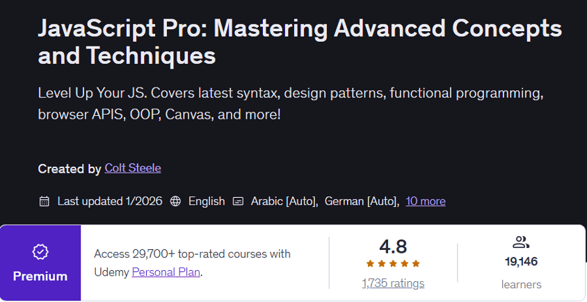 JavaScript Pro: Mastering Advanced Concepts and Techniques