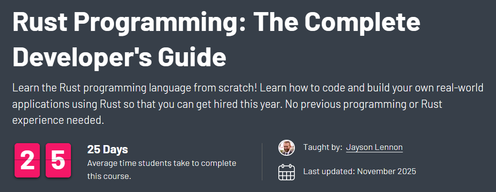 Rust Programming: The Complete Developer's Guide