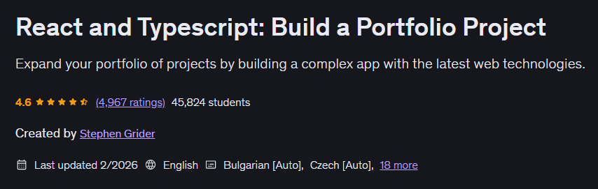 React and Typescript: Build a Portfolio Project