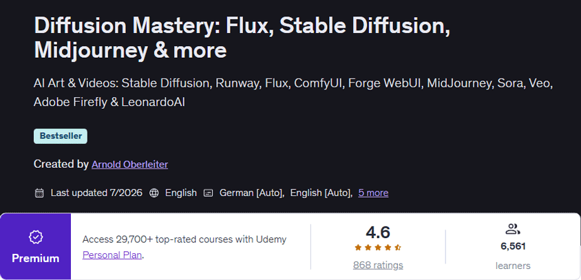 Diffusion Mastery: Flux, Stable Diffusion, Midjourney & more