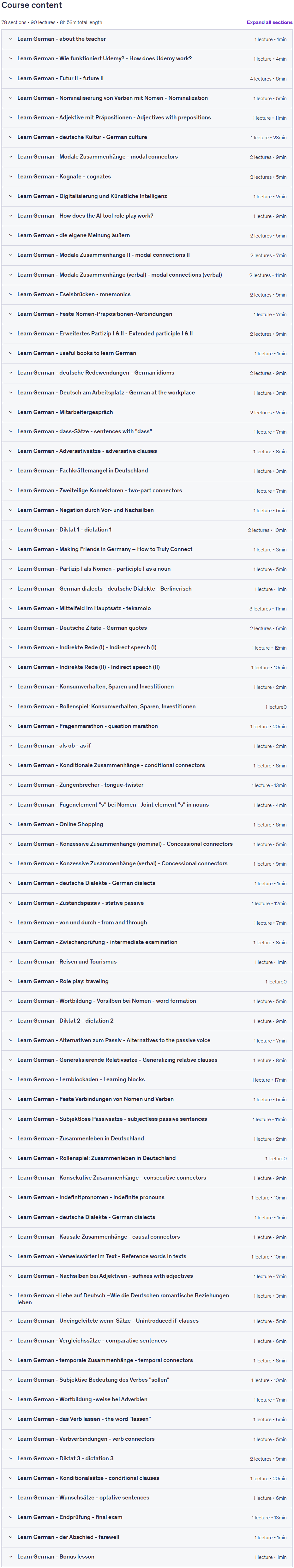 German Language B2 - Upper Intermediate German