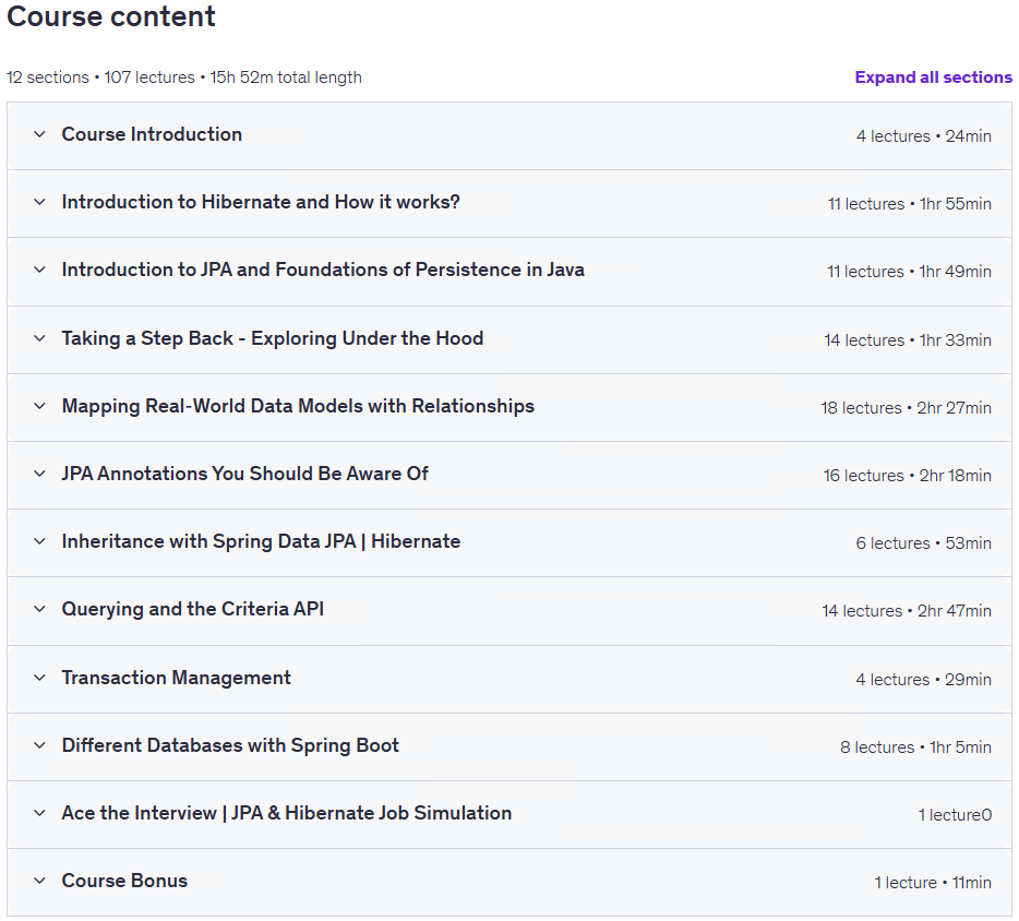 Spring Boot Data JPA & Hibernate: Master Basics to Advance
