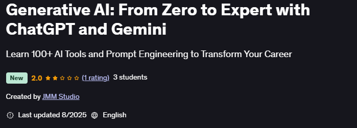 Generative AI: From Zero to Expert with ChatGPT and Gemini