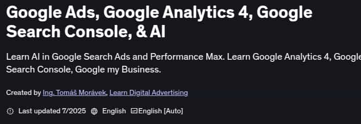 Google Ads, Google Analytics 4, Google Search Console, & AI