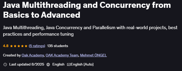 Java Multithreading and Concurrency from Basics to Advanced