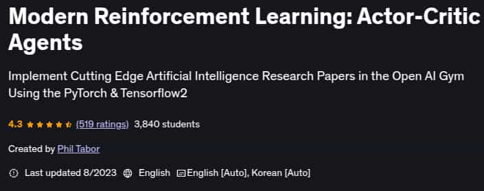 Modern Reinforcement Learning_ Actor-Critic Agents