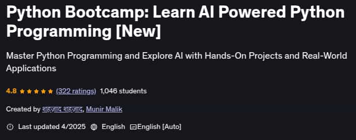 Python Bootcamp_ Learn AI Powered Python Programming [New]