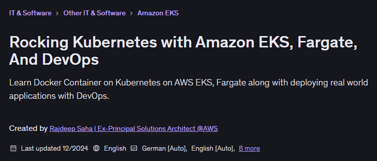 Rocking Kubernetes with Amazon EKS, Fargate, And DevOps