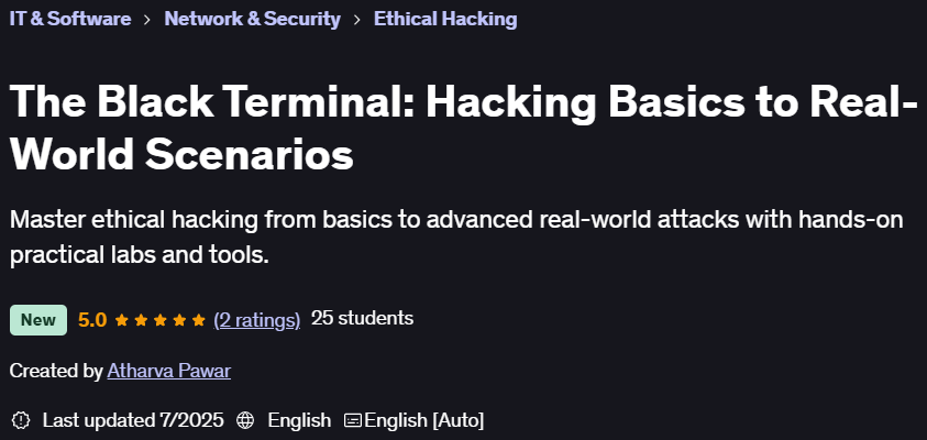 The Black Terminal: Hacking Basics to Real-World Scenarios