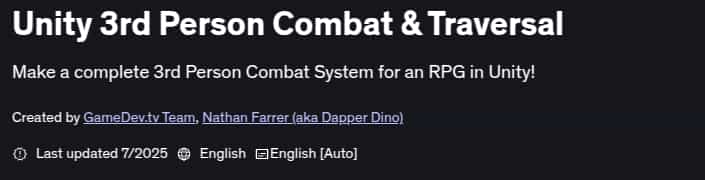Unity 3rd Person Combat & Traversal