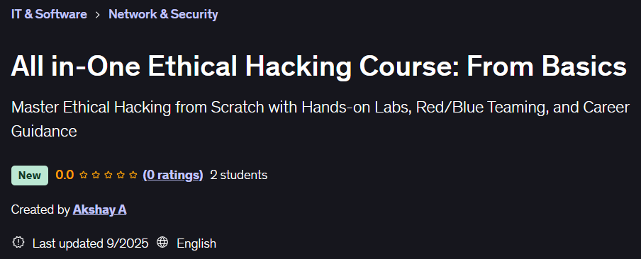 All-in-One Ethical Hacking Course: From Basics