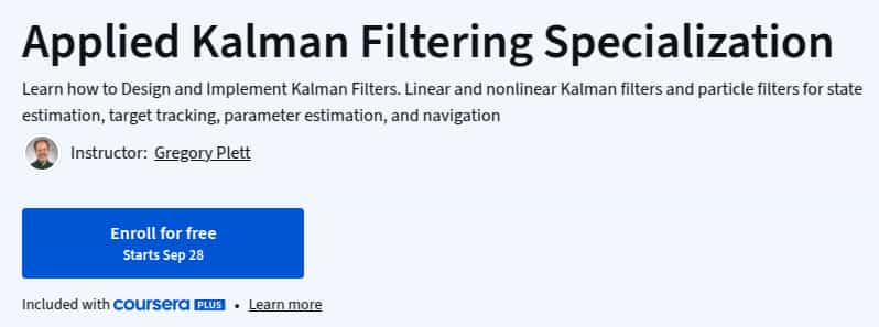 Applied Kalman Filtering Specialization