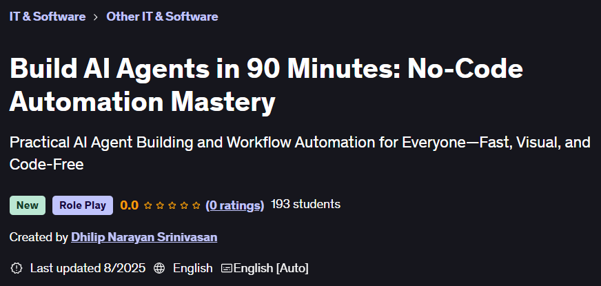 Build AI Agents in 90 Minutes: No-Code Automation Mastery