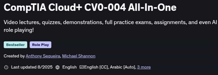 CompTIA Cloud+ CV0-004 All-In-One
