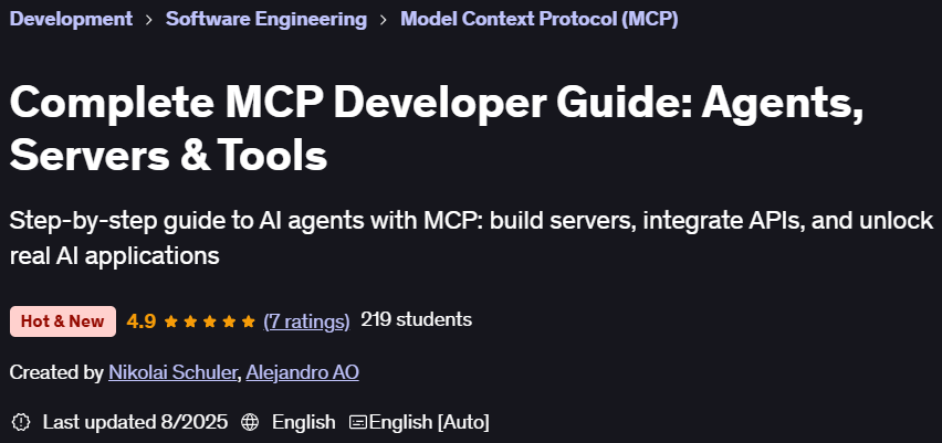 Complete MCP Developer Guide: Agents, Servers & Tools