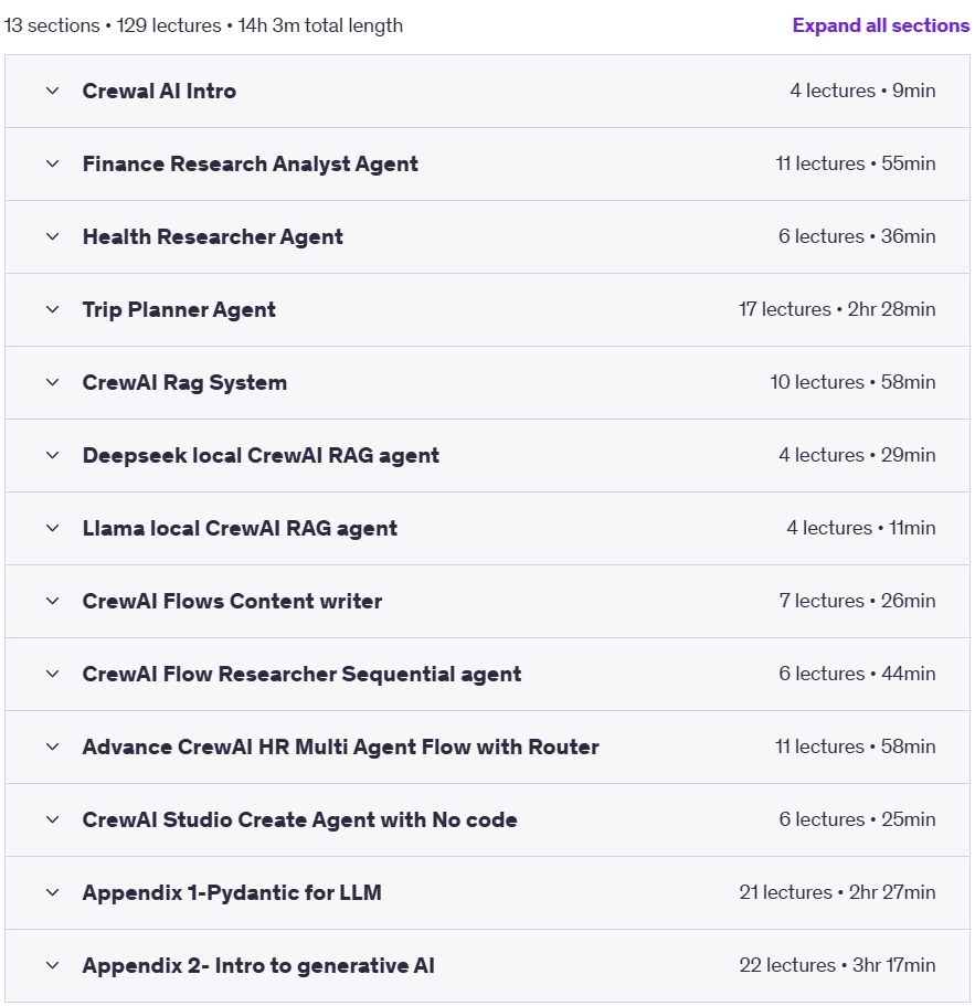 CrewAI Complete Course: Agent Crews RAG Flows Studio [2025]