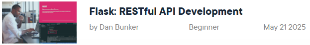 Flask: RESTful API Development