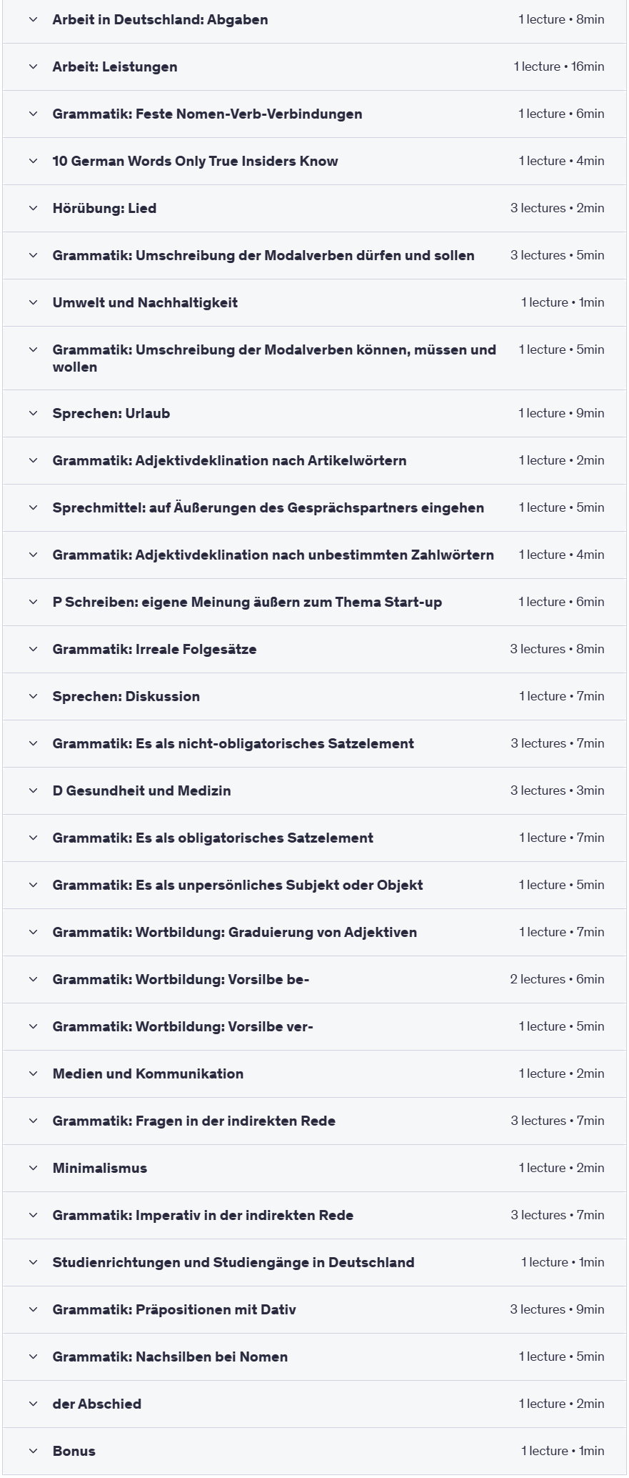 German C1.1 - Advanced Competence Level