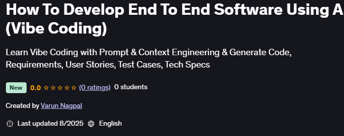 How To Develop End To End Software Using AI (Vibe Coding)