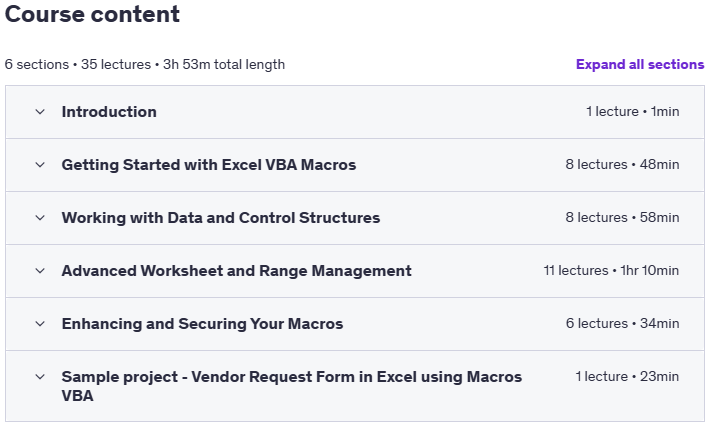 Learn Excel VBA Macros taught by Googler Content