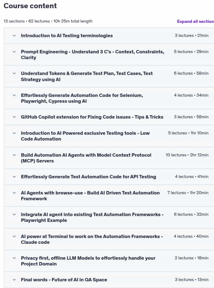 Learn GenAI Tools & AI Agents for Software Testing
