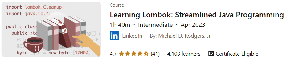 Learning Lombok: Streamlined Java Programming