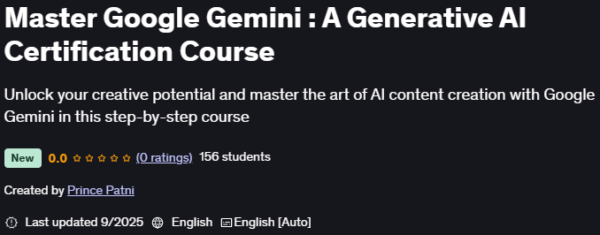Master Google Gemini A Generative AI Certification Course