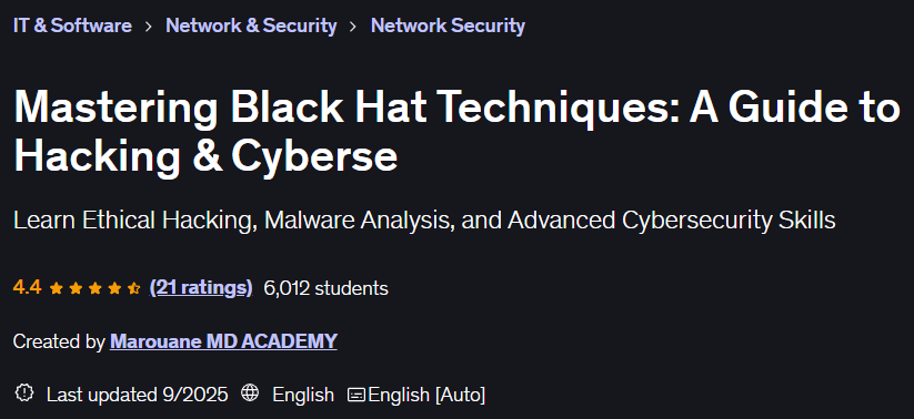 Mastering Black Hat Techniques: A Guide to Hacking & Cyberse