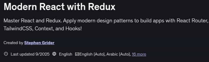 Modern React with Redux