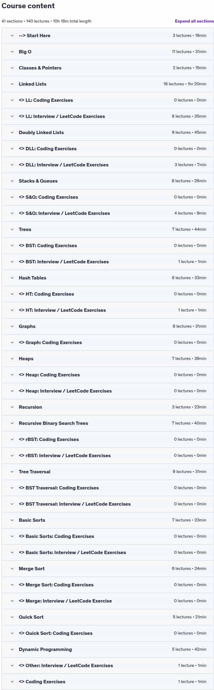 Python Data Structures & Algorithms + LEETCODE Exercises