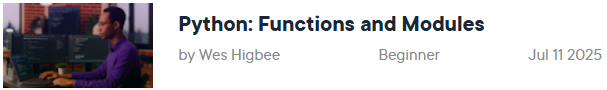 Python: Functions and Modules