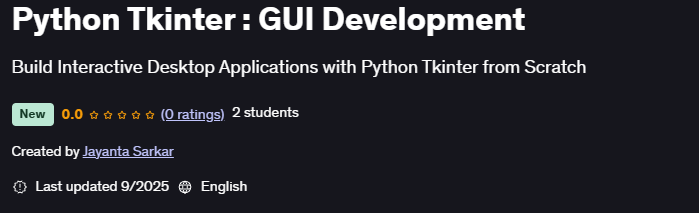 Python Tkinter GUI Development