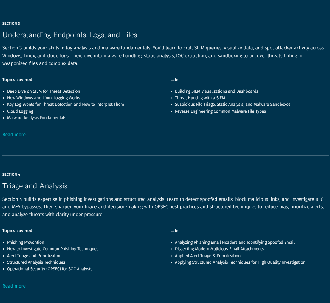 SEC450: SOC Analyst Training – Applied Skills for Cyber ​​Defense Operations
