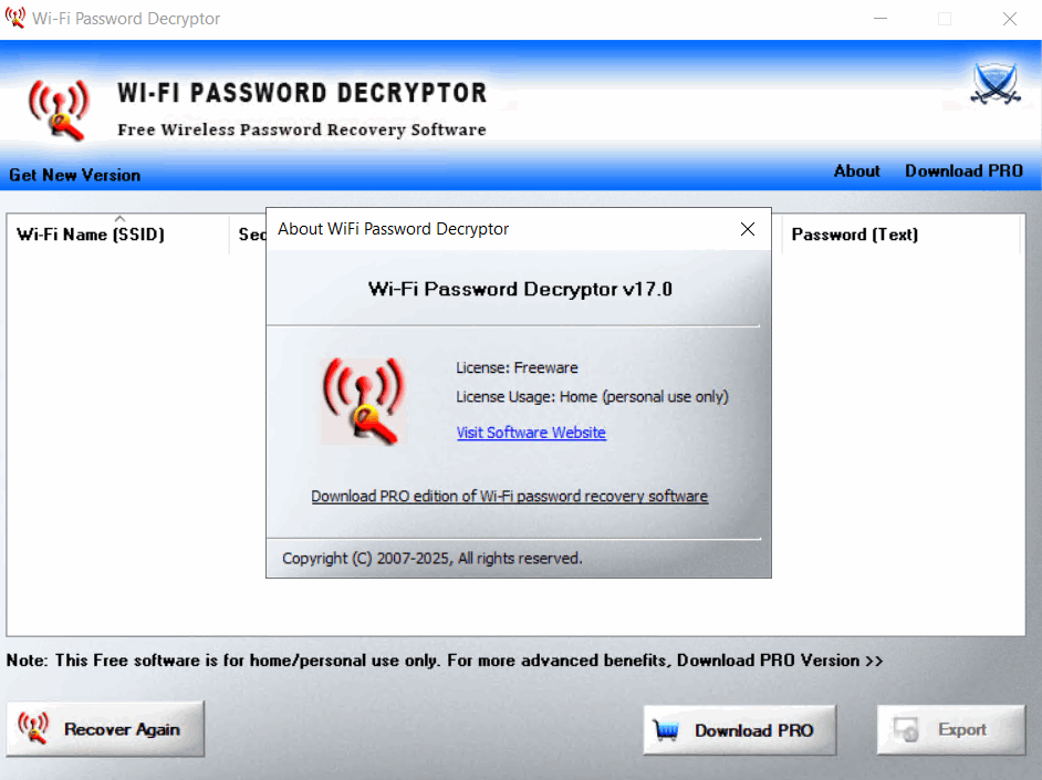 WiFi Password Decryptor