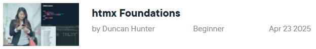 htmx Foundations