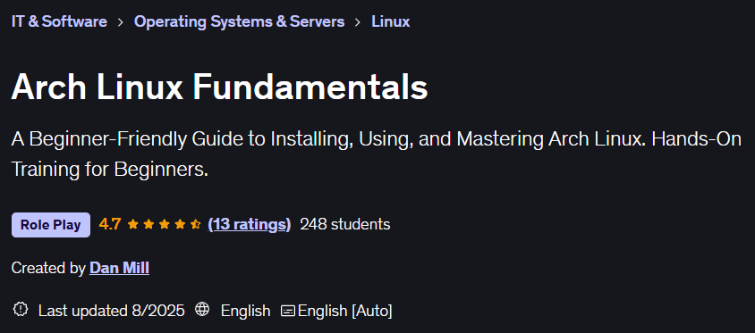 Arch Linux Fundamentals