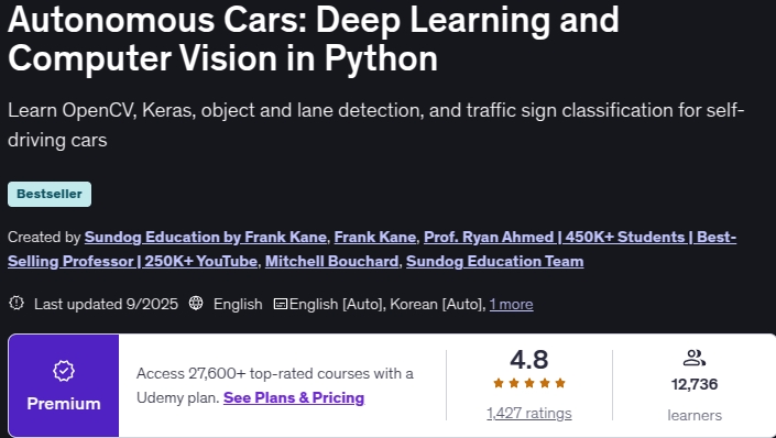 Autonomous Cars_ Deep Learning and Computer Vision in Python