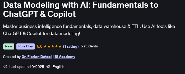 Data Modeling with AI Fundamentals to ChatGPT & Copilot