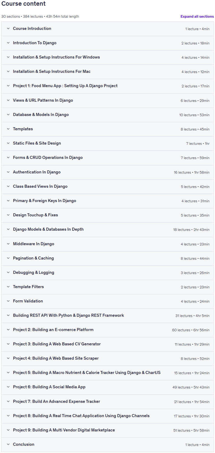 Django Masterclass: Build 9 Real World Django Projects